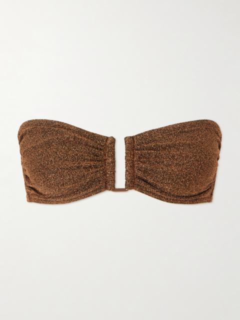 Flamboyant Cutout Embellished Bikini Top