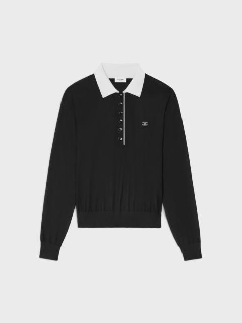 polo sweater IN fine cashmere silk