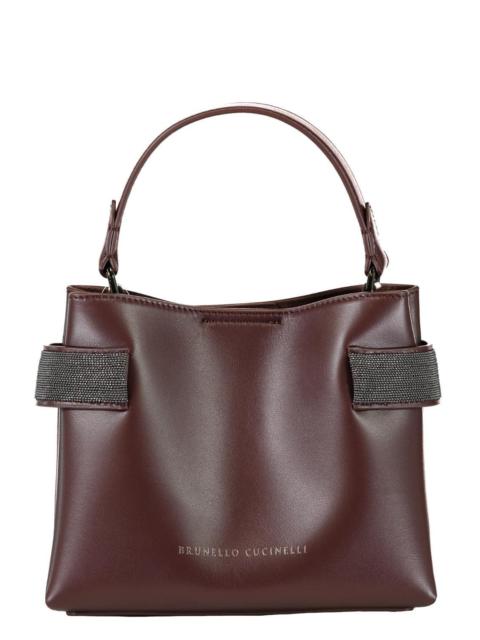 Mini Top Handle Tote Bag - Burgundy