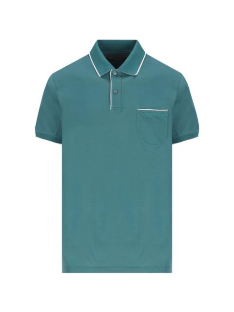 pocket trim polo shirt