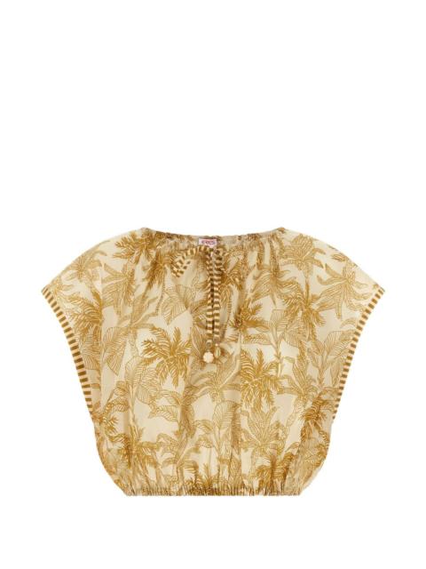 Crocodile patterned top