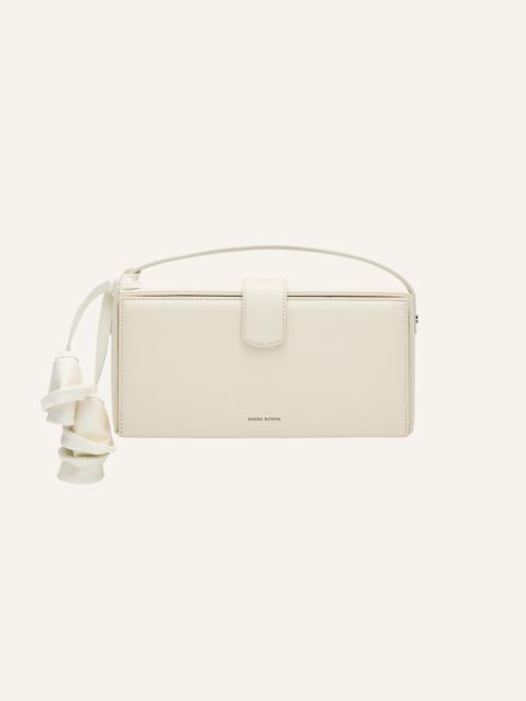 Apolonia bag in cream leather with flower charm
