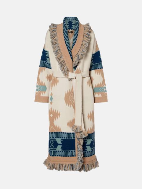 Icon jacquard virgin wool cardigan