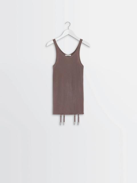 SEAMLESS SHORT SLEEVES TANK TOP WITH  SUSPENDERS