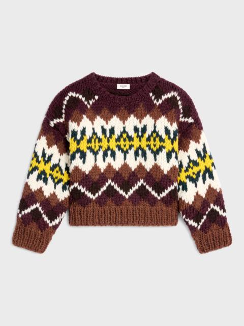 crewneck sweater IN fair isle wool
