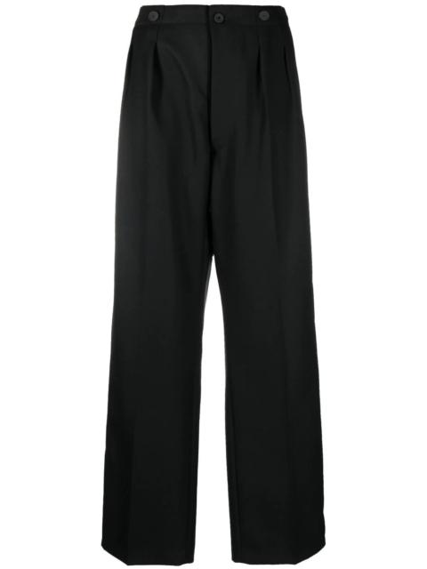 high-waisted tailored trousers