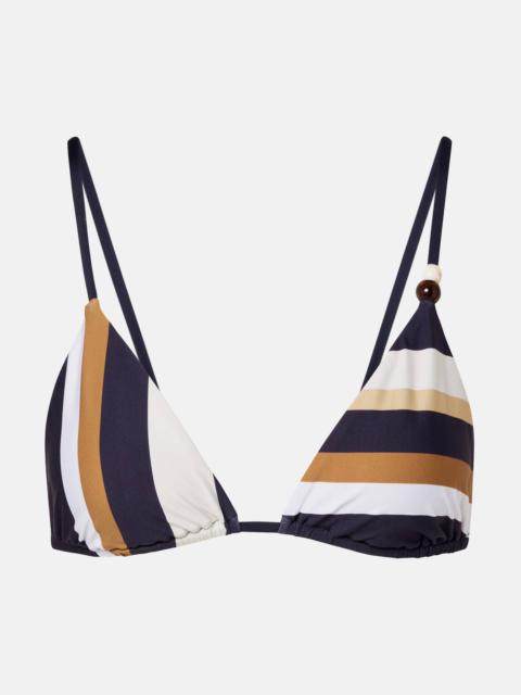 String striped bikini top