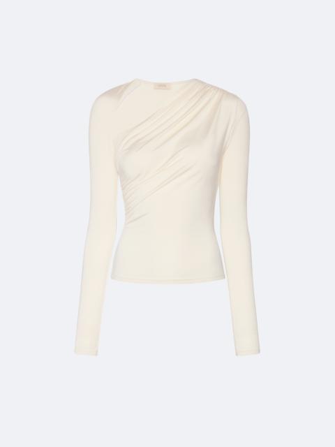 Jersey Asymmetrical Ruched Top