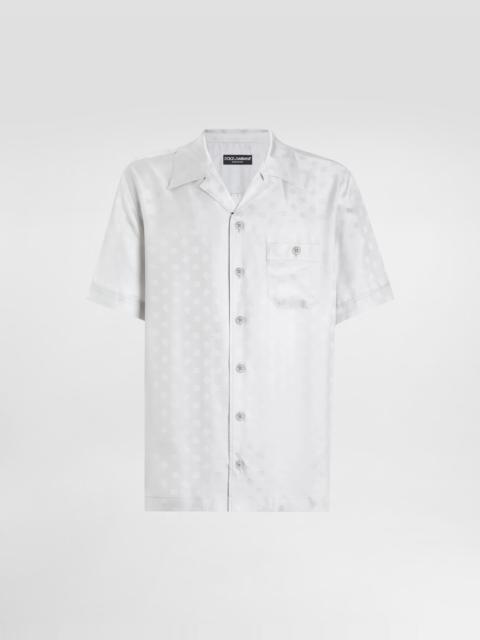 DG jacquard logo hawaii shirt