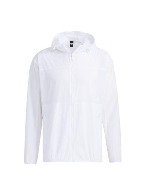 adidas Sports Windproof Woven Hooded Jacket White GP0980