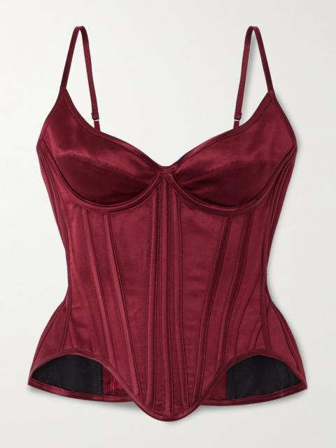 Salon Silk-satin Bustier Top