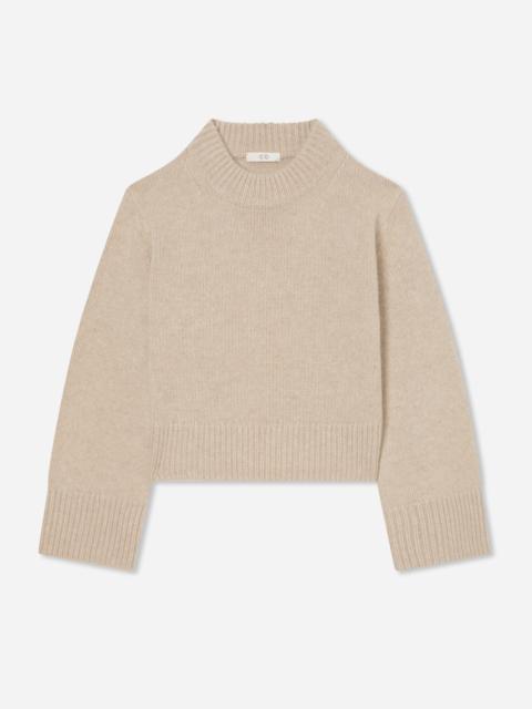 Cropped Oversized Sweater in Cashmere