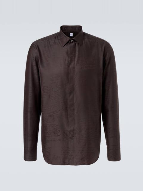 Printed silk and cotton shirt