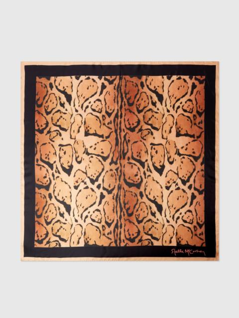 Cloud Leopard Print Square Scarf