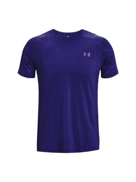 Under Armour Rush Emboss Short Sleeve T-Shirt 'Blue' 1376790-468