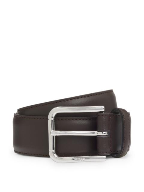 ITALIAN-LEATHER BELT WITH PIN BUCKLE