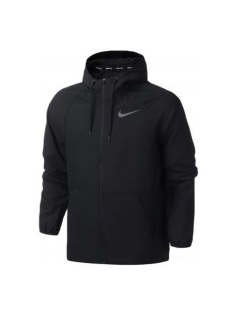 Nike Flex Full-length zipper Cardigan Woven Sports Jacket Black CK1910-010