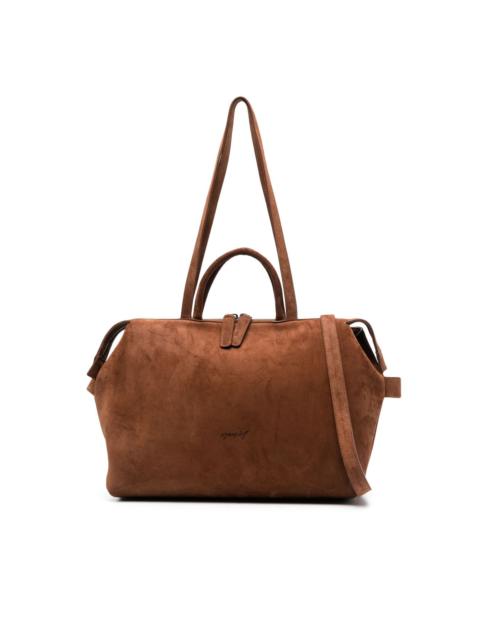 4 calf suede tote bag