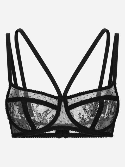 Lace balconette bra