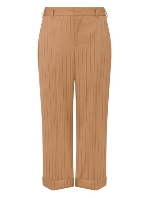 pinstripe cropped trousers