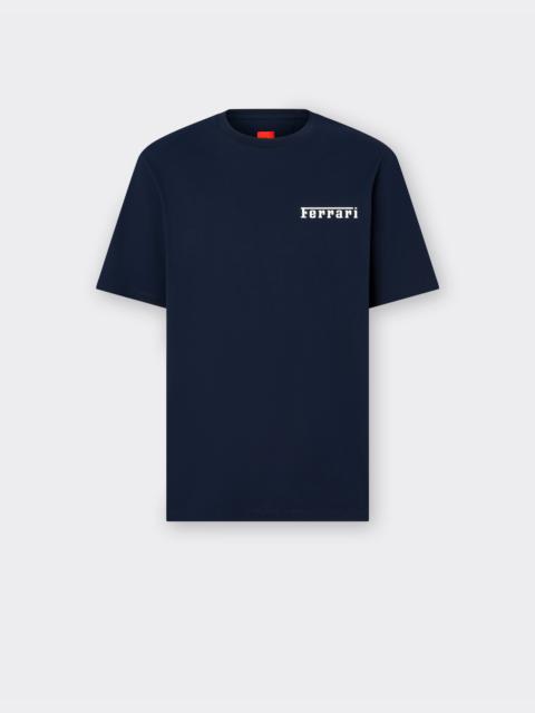 Cotton T-shirt with Ferrari logo