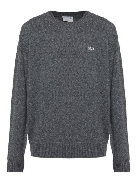 crocodile-embroidered wool sweater