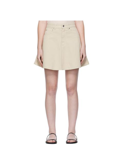 Beige Neah Denim Miniskirt