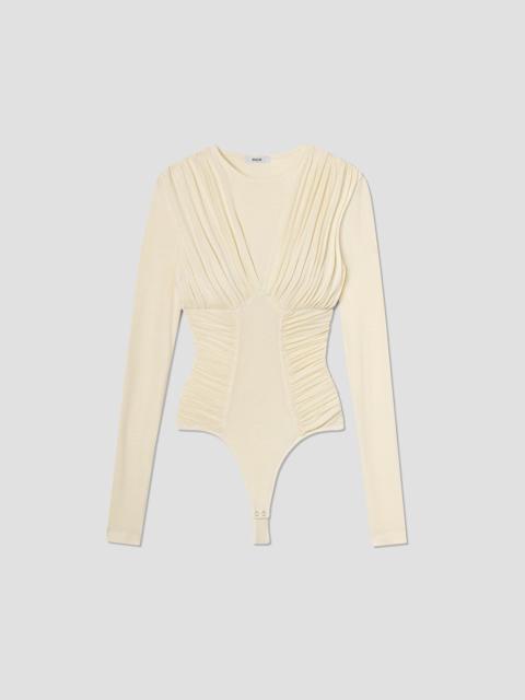 ABBI BODYSUIT IN OAT MILK