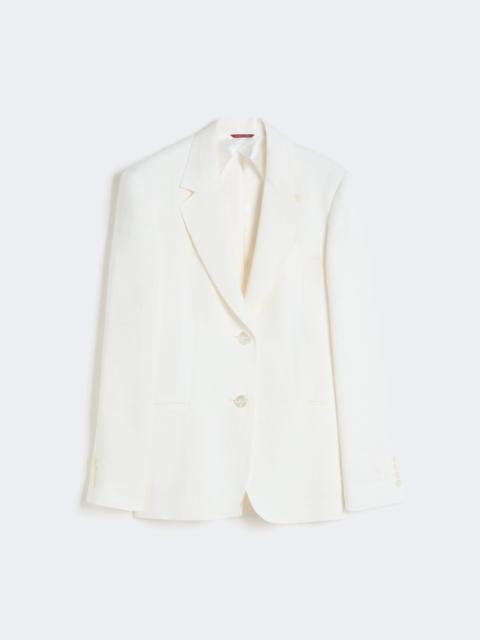 Linen twill blazer - NATURAL