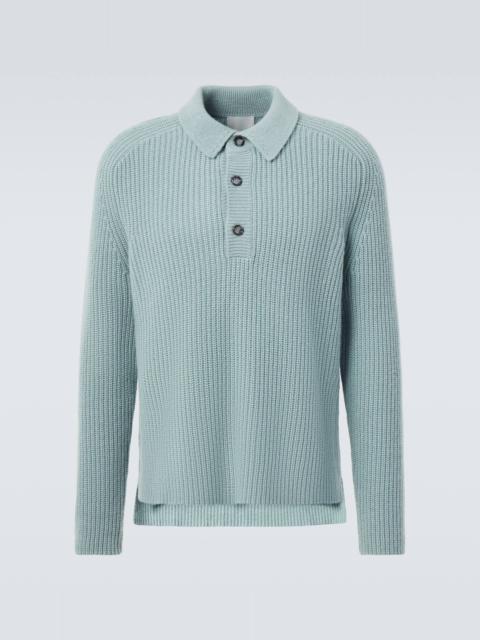Wool and cashmere polo sweater