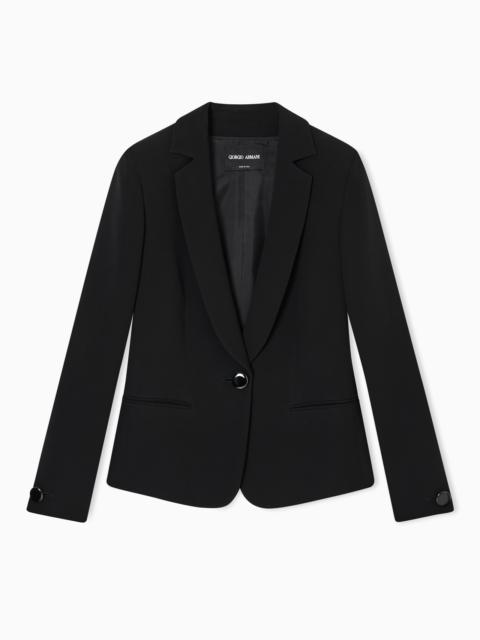 SINGLE-BREASTED SILK-CADY JACKET
