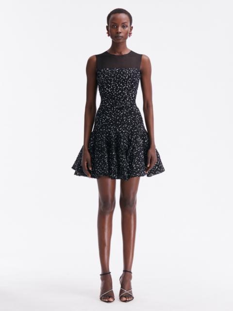 EYELASH FIL COUPÉ ILLUSION NECK DRESS