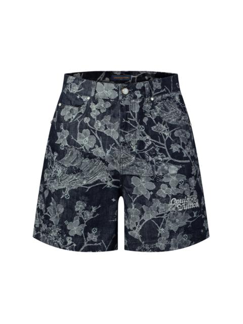 Jacquard Denim Shorts