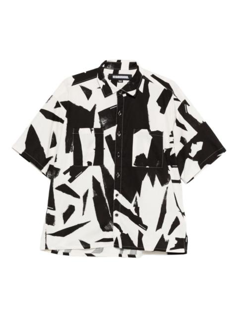 abstract-print shirt