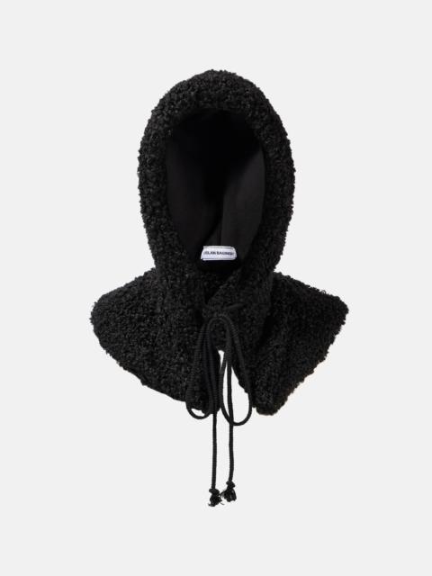 Faux shearling hood