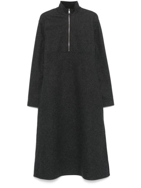 virgin wool midi dress