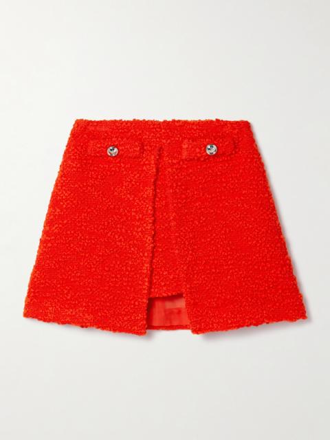 Layered Wool-blend Tweed Mini Skirt