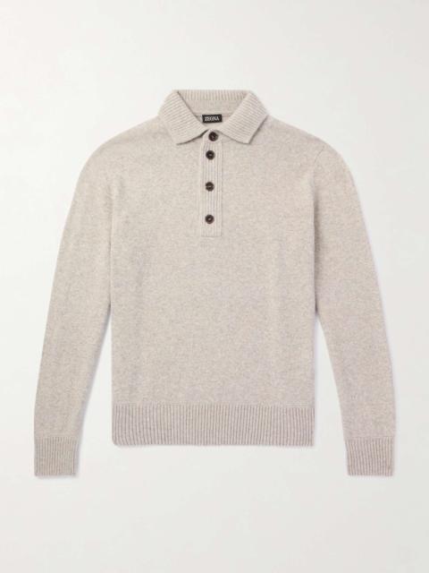 Slim-Fit Wool and Cashmere-Blend Polo Shirt