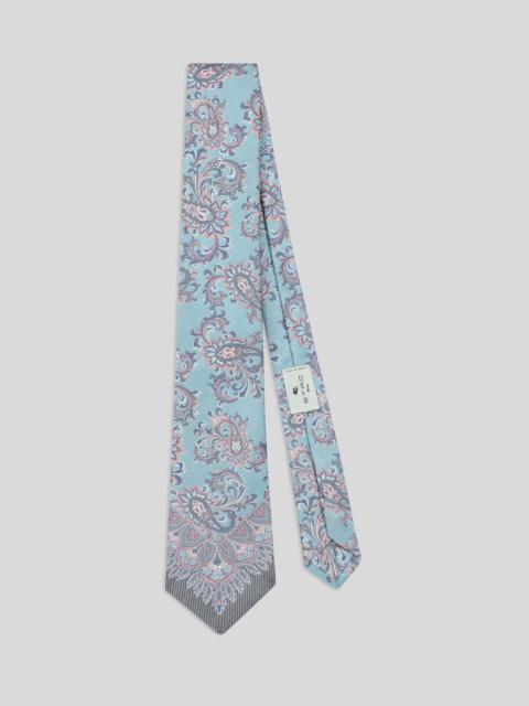 SILK JACQUARD TIE WITH FLORAL MOTIF