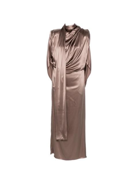 Mugler Draped Midi Dress