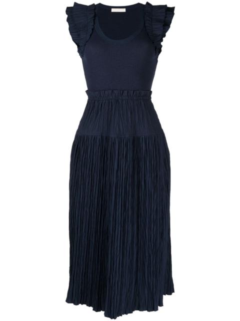 Virginia pleated midi dress