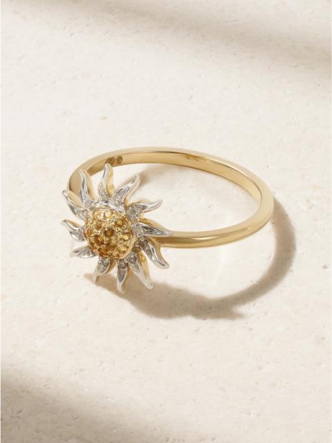 Mini Soleil 18-karat Yellow And White Gold, Diamond And Citrine Ring