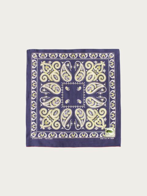 Fastcolor Selvedge Bandanna (SAMBO Paisely) 20x20 - Purple