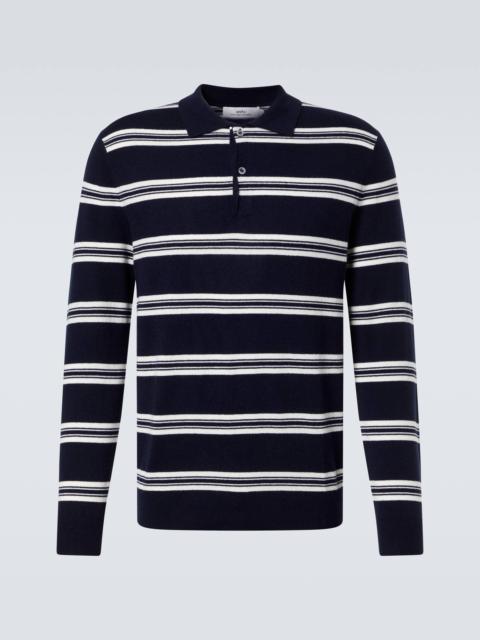 Mr Swansea striped cashmere polo sweater