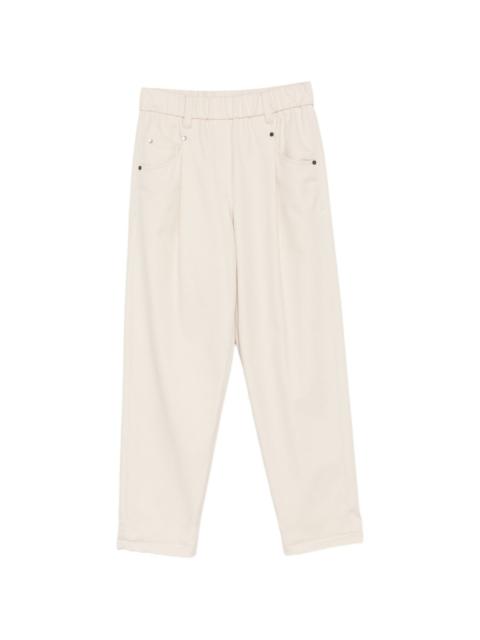 elasticated-waist trousers