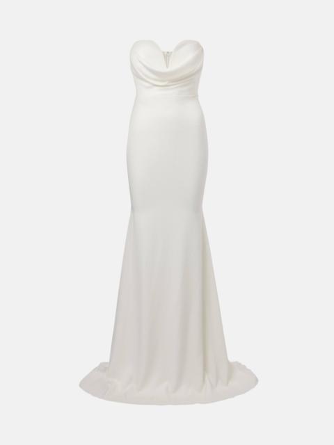 Bridal crêpe satin gown