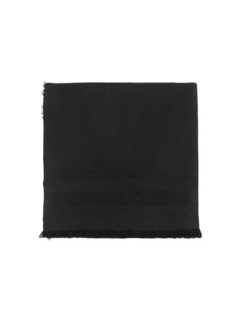 eagle-emblem fringed scarf