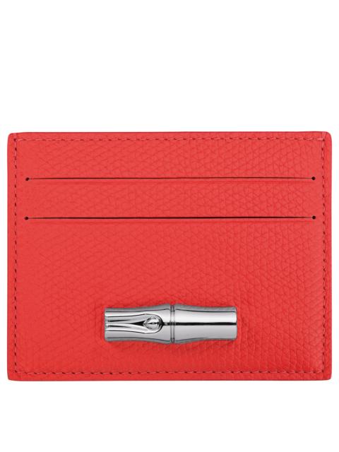 Le Roseau Card holder Vermilion - Leather