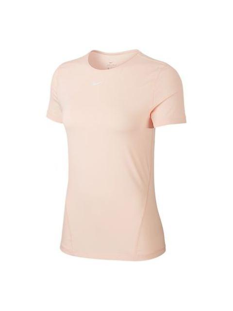 (WMNS) Nike PRO MESH Training Tops Gym Short Sleeve Pink AO9952-664