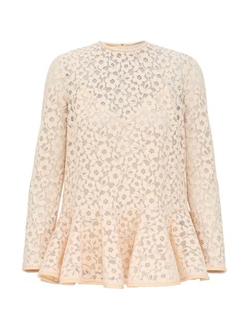 LACE PEPLUM BLOUSE